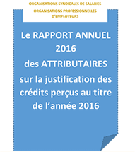 Le Rapport annuel 2016 des attributaires